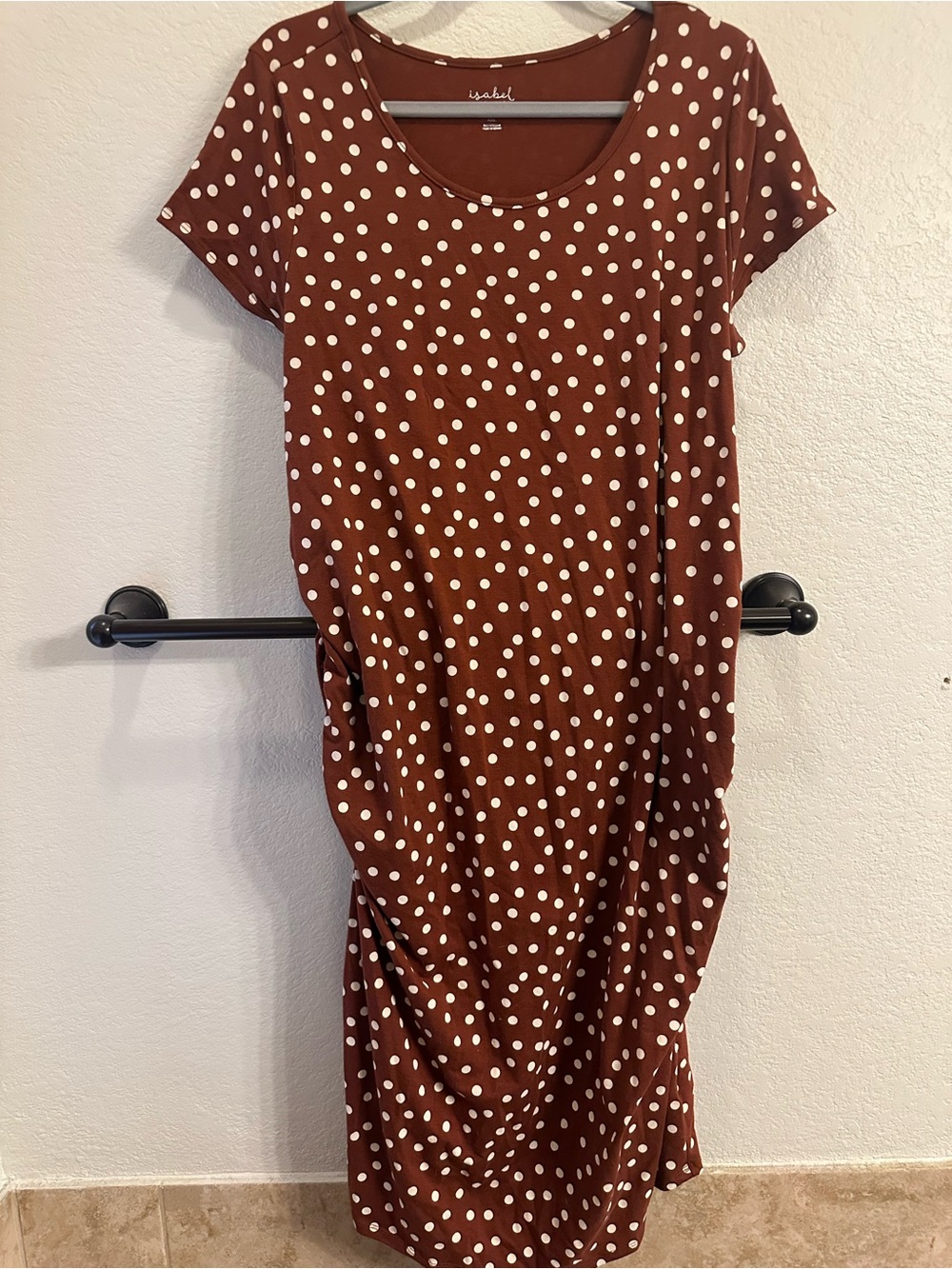 Isabel Maternity by Ingrid & Isabel Brown Polka Dot Maxi Dress